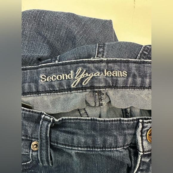 Women’s Second Yoga Jeans Blue Denim Mid Rise Skinny Jeans Pants Size 30 - Picture 5 of 7